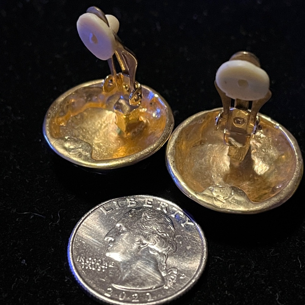 Vintage Moon & Stars Dome Clip on Earrings - Picture 5 of 5